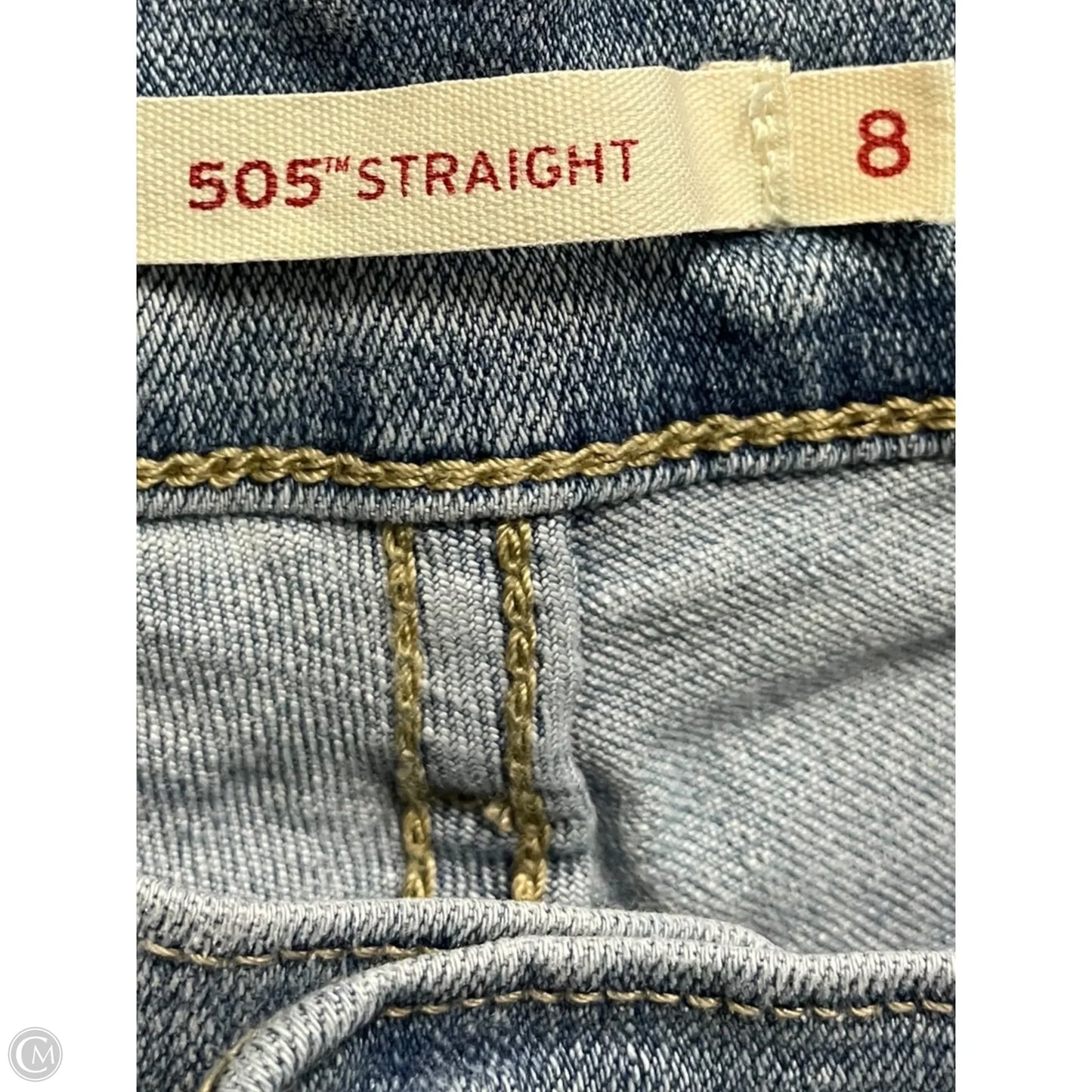 Jeans Straight By Levis In Blue Denim, Size: 8