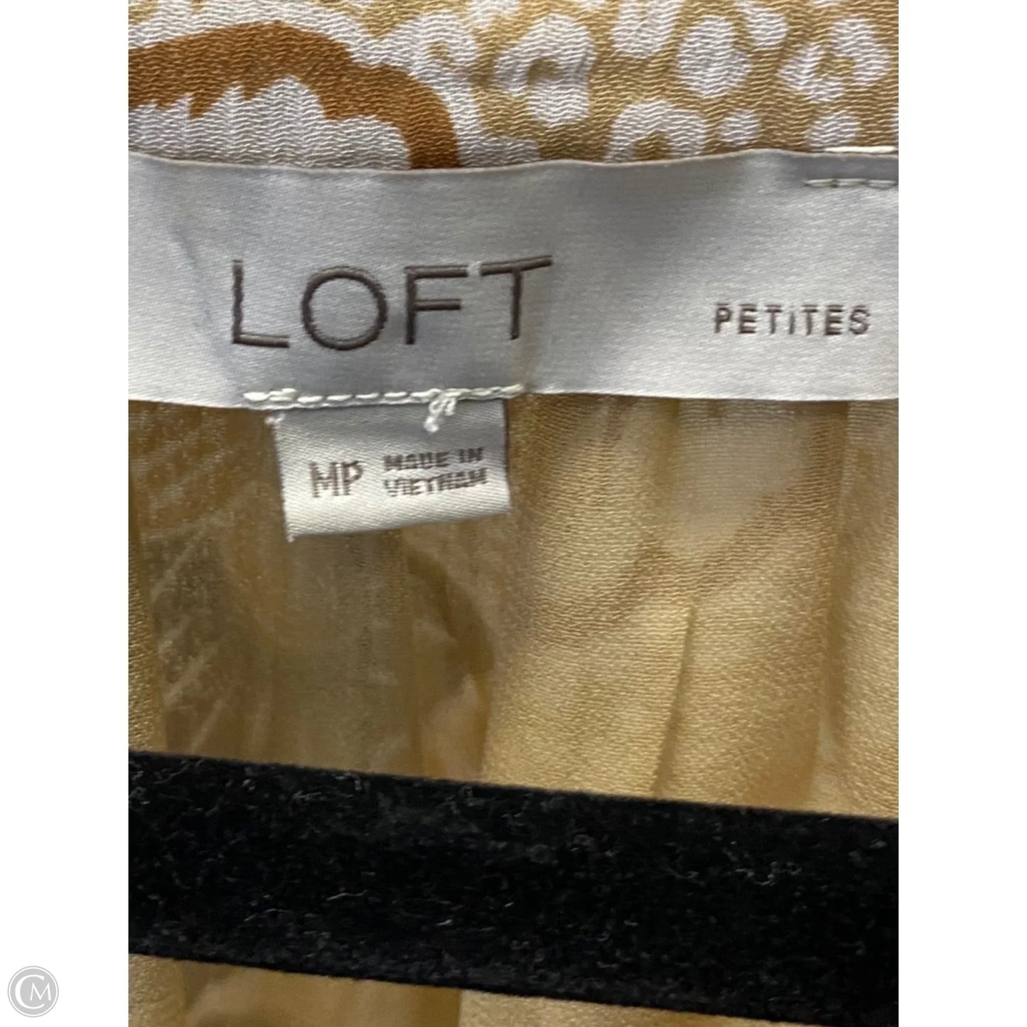 Top Short Sleeve By Loft In Brown, Size: Mp