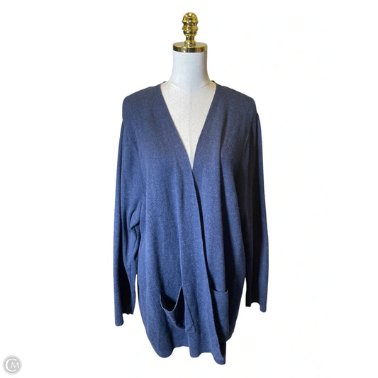 Sweater Cardigan By Croft And Barrow In Navy, Size: 2x