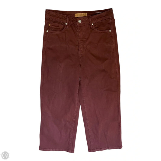 Jeans Wide Leg By Judy Blue In Maroon, Size: L