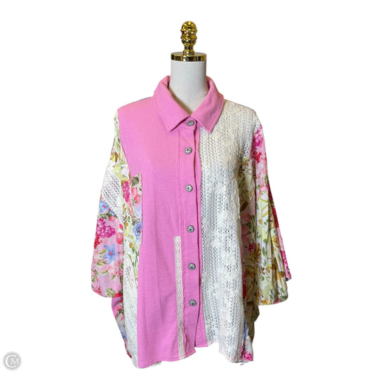 Top Short Sleeve By Pol In Floral Print, Size: M