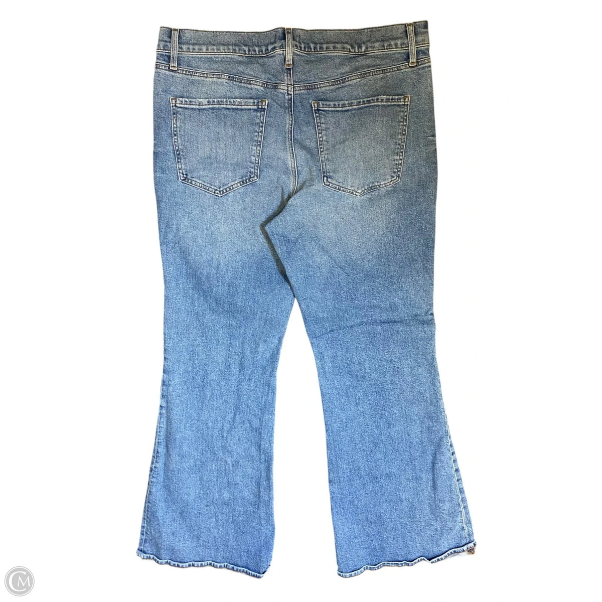 Jeans Flared By Express In Blue Denim, Size: 14