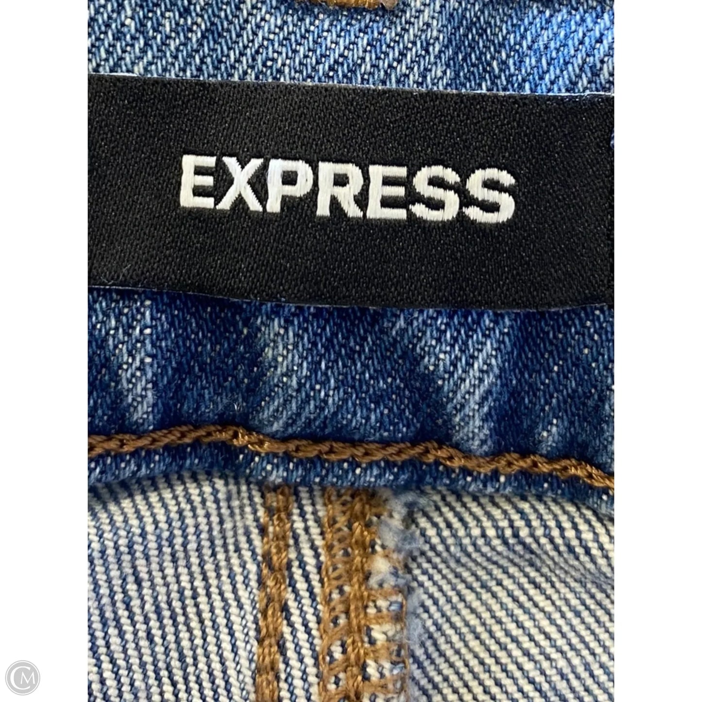 Jeans Flared By Express In Blue Denim, Size: 14