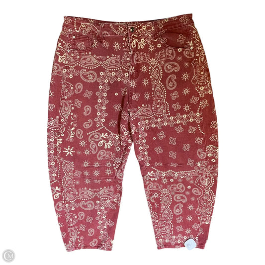 Jeans Wide Leg By Clothes Mentor In Orange & Tan, Size: Xxl