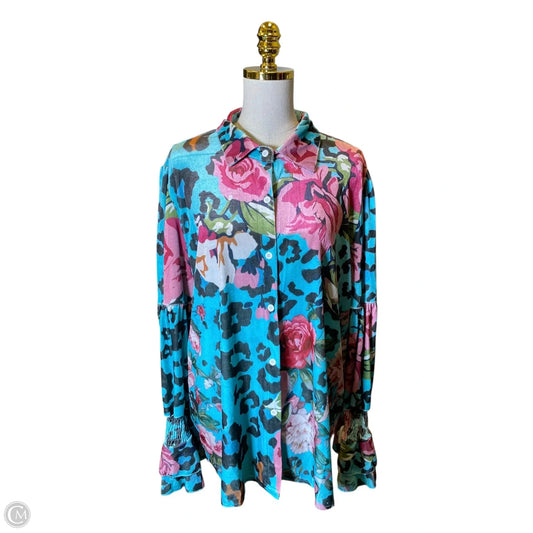 Top Long Sleeve By Clothes Mentor In Multi-colored, Size: 2x