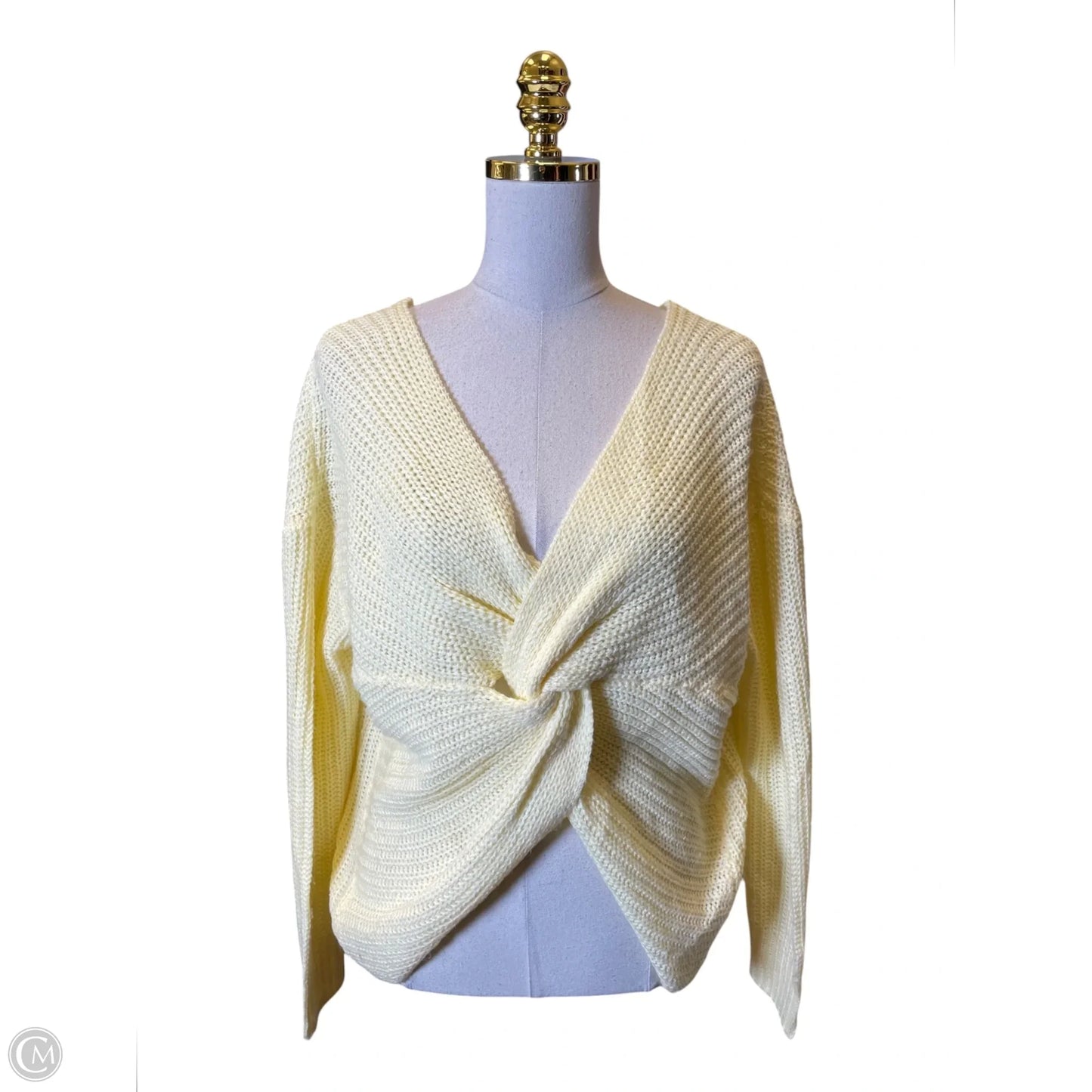 Sweater By Clothes Mentor In Yellow, Size: L