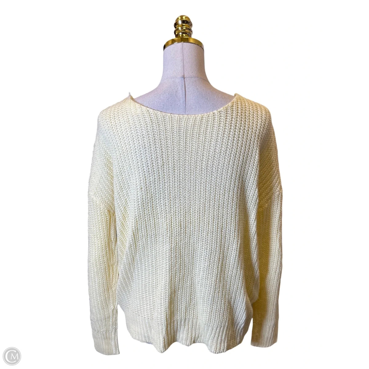 Sweater By Clothes Mentor In Yellow, Size: L