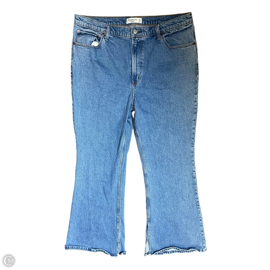 Jeans Flared By Abercrombie And Fitch In Blue Denim, Size: 16