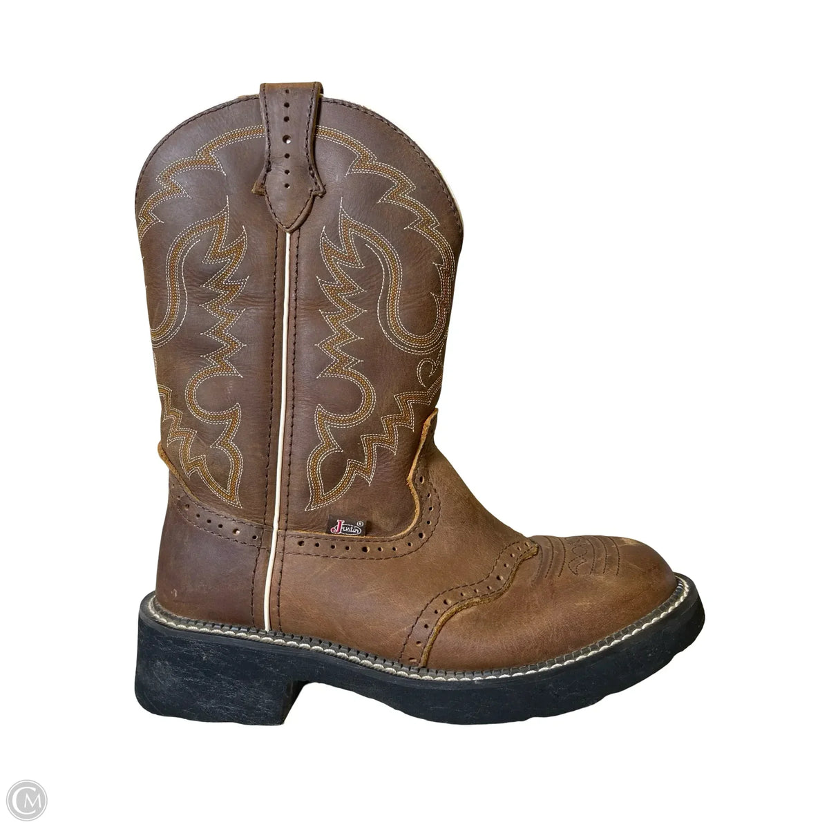 Boots Western By Justin In Brown, Size: 9