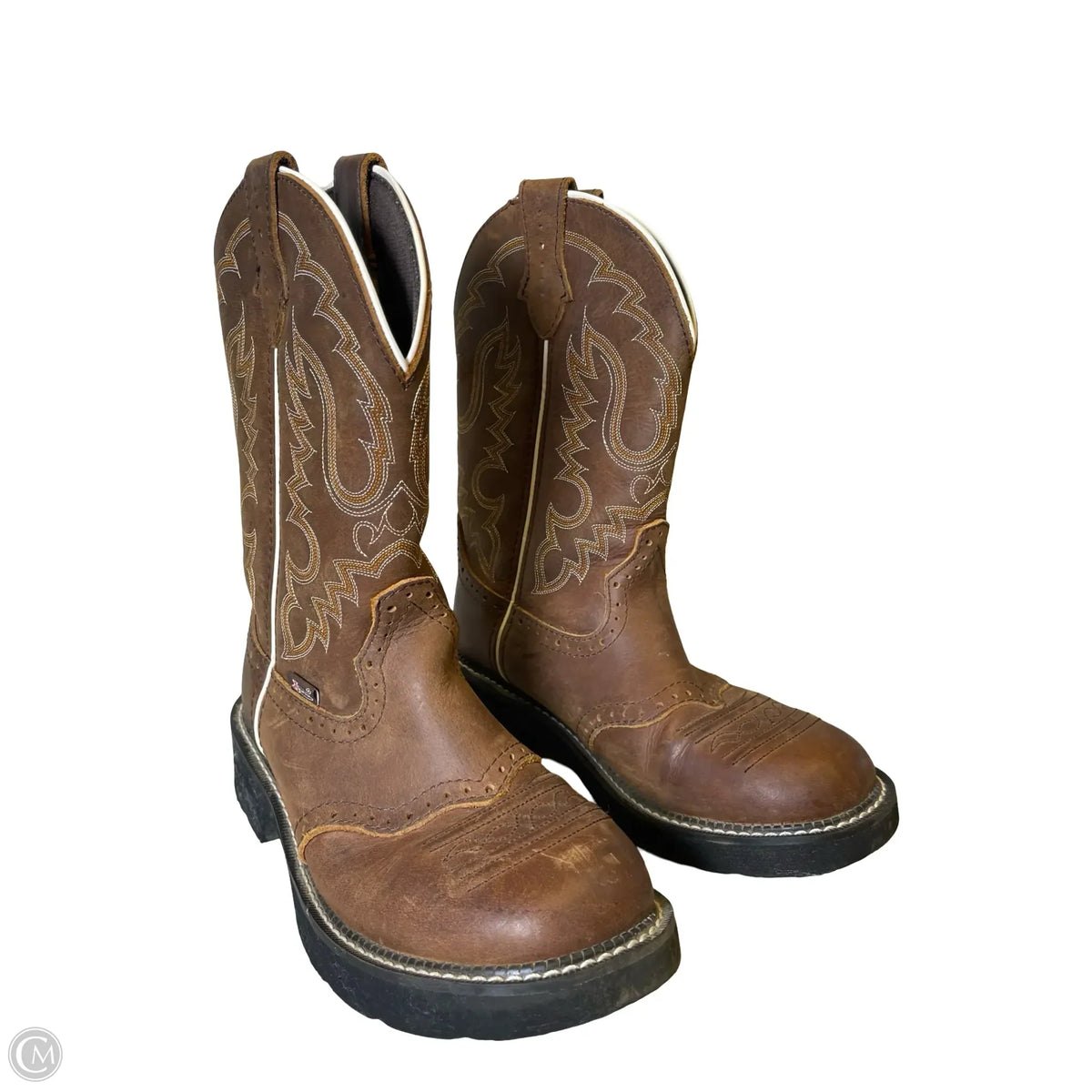 Boots Western By Justin In Brown, Size: 9