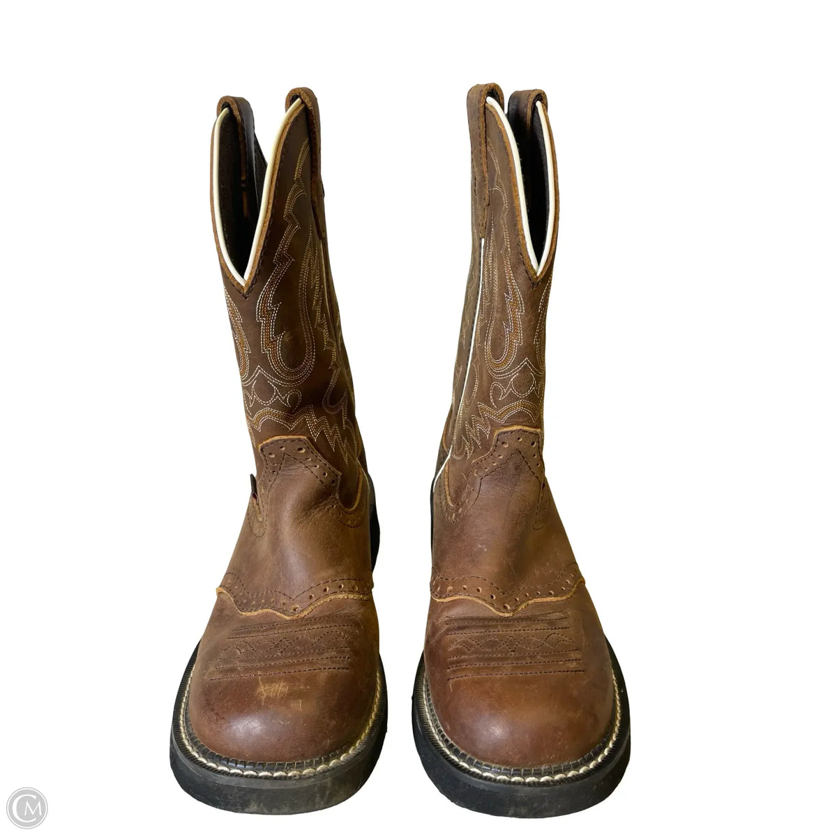 Boots Western By Justin In Brown, Size: 9