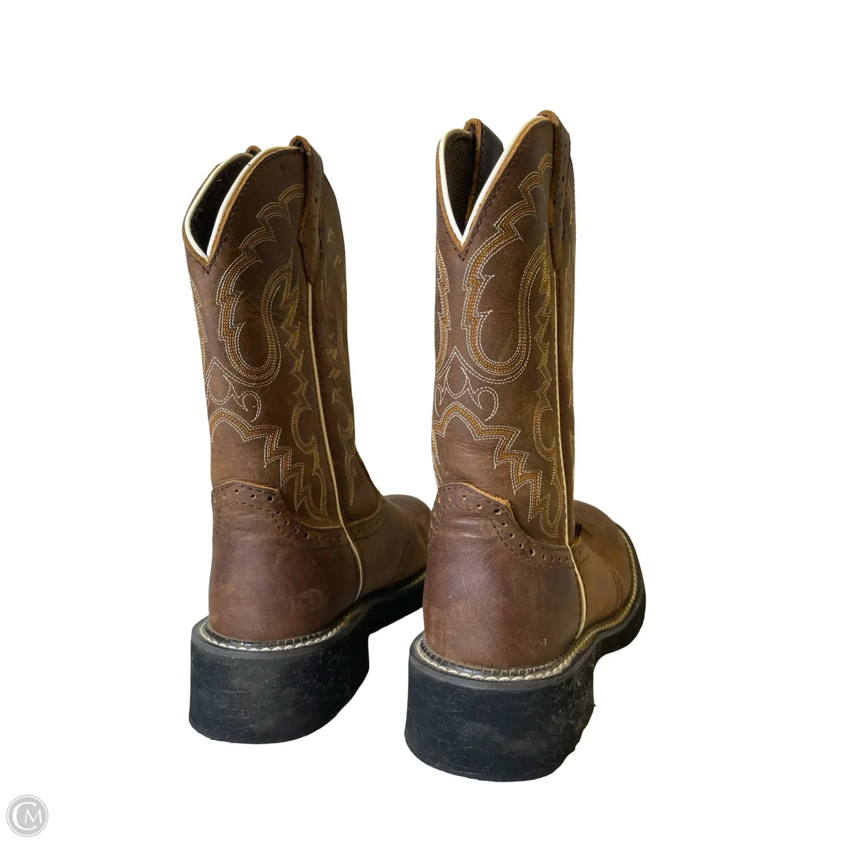 Boots Western By Justin In Brown, Size: 9