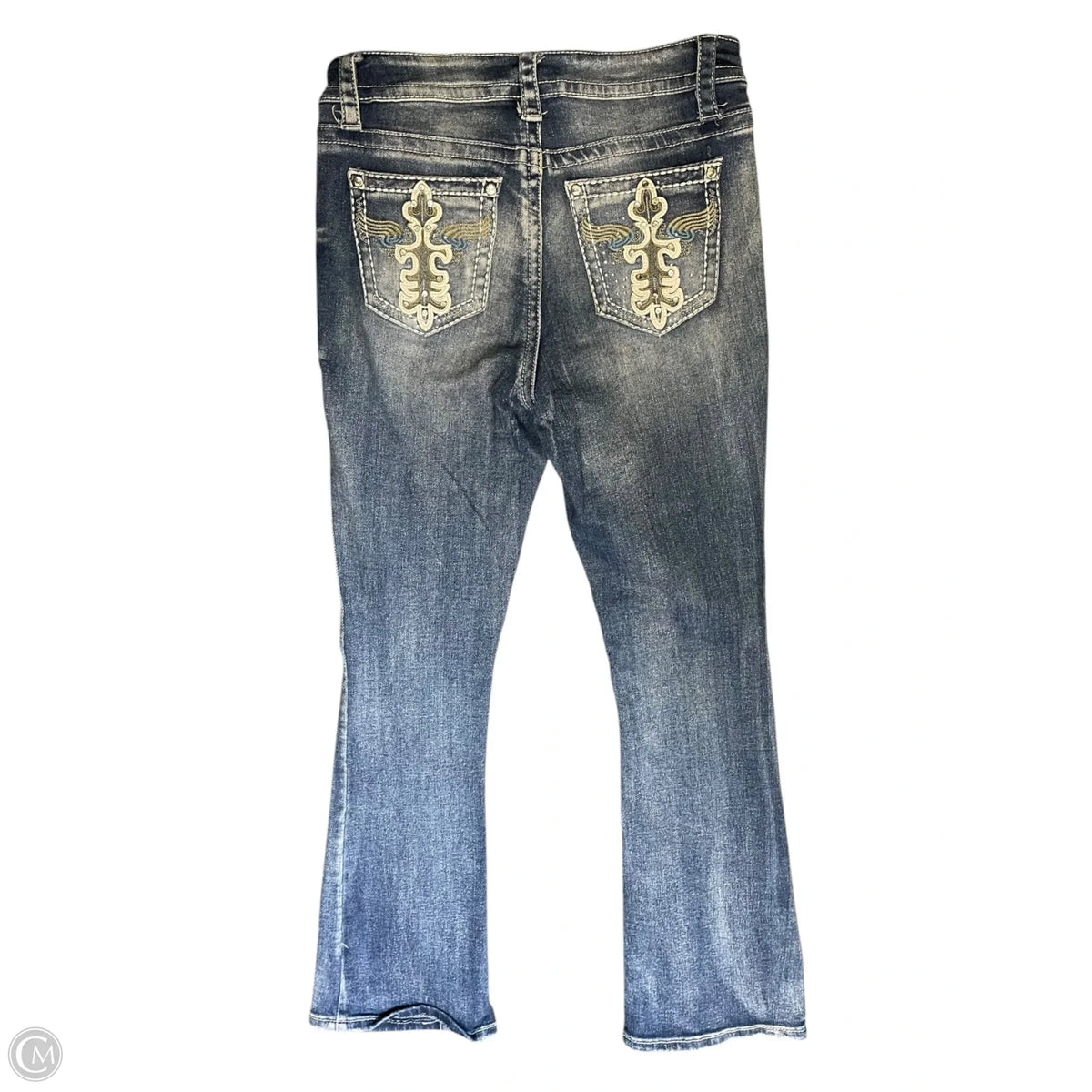 Jeans Flared By Clothes Mentor In Blue Denim, Size: 8