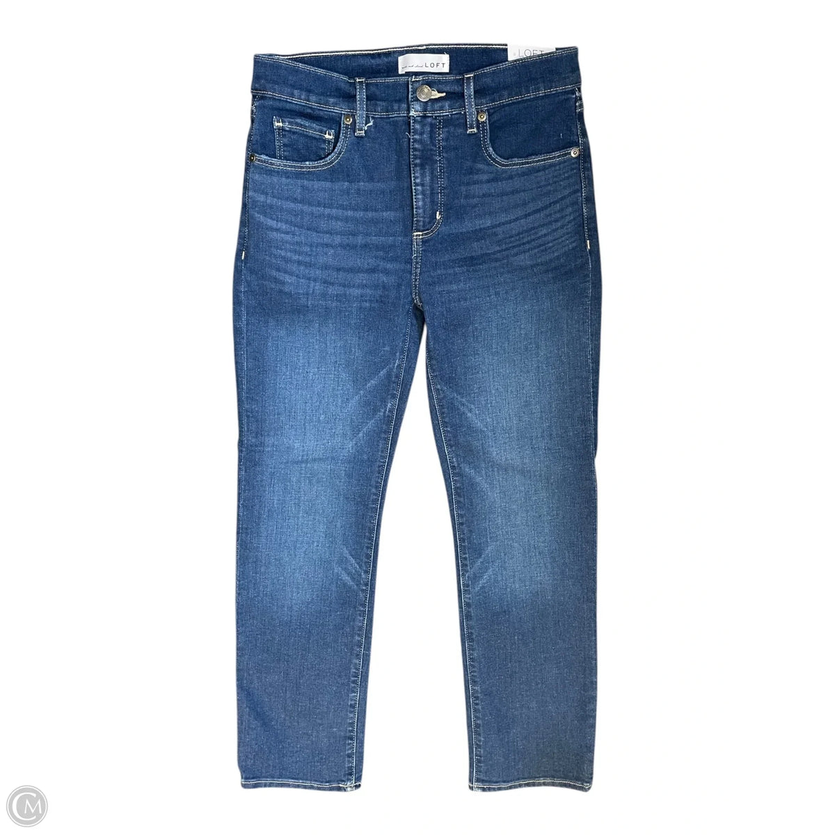 Jeans Straight By Loft In Blue Denim, Size: 2
