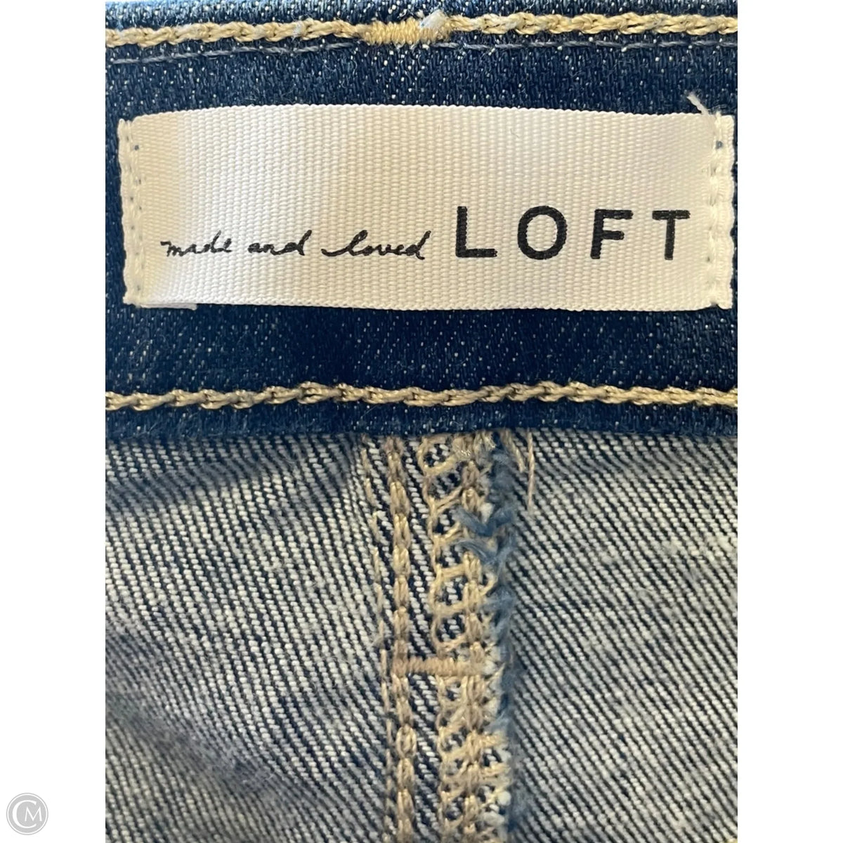 Jeans Straight By Loft In Blue Denim, Size: 2
