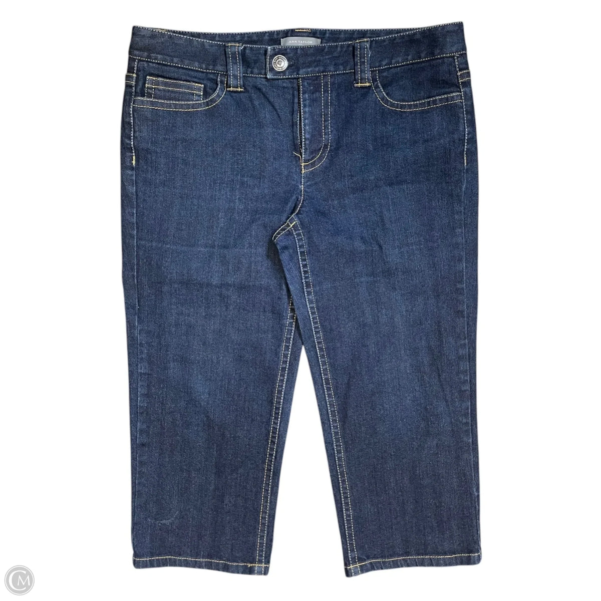Capris By Ann Taylor In Blue Denim, Size: 10