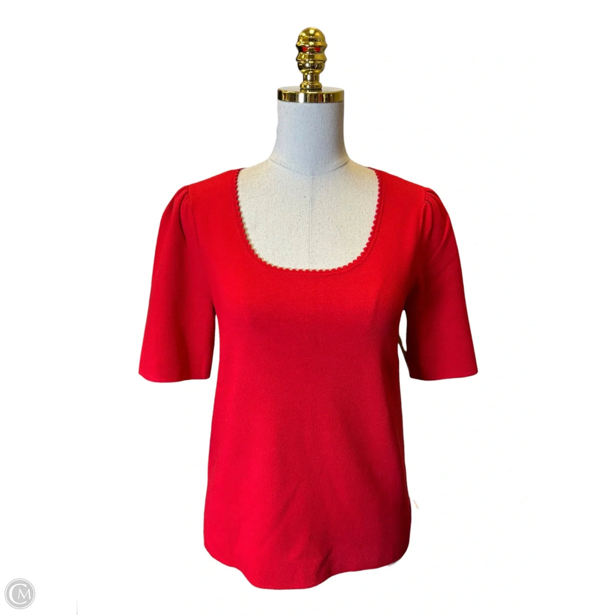 Top Short Sleeve By Talbots In Red, Size: M