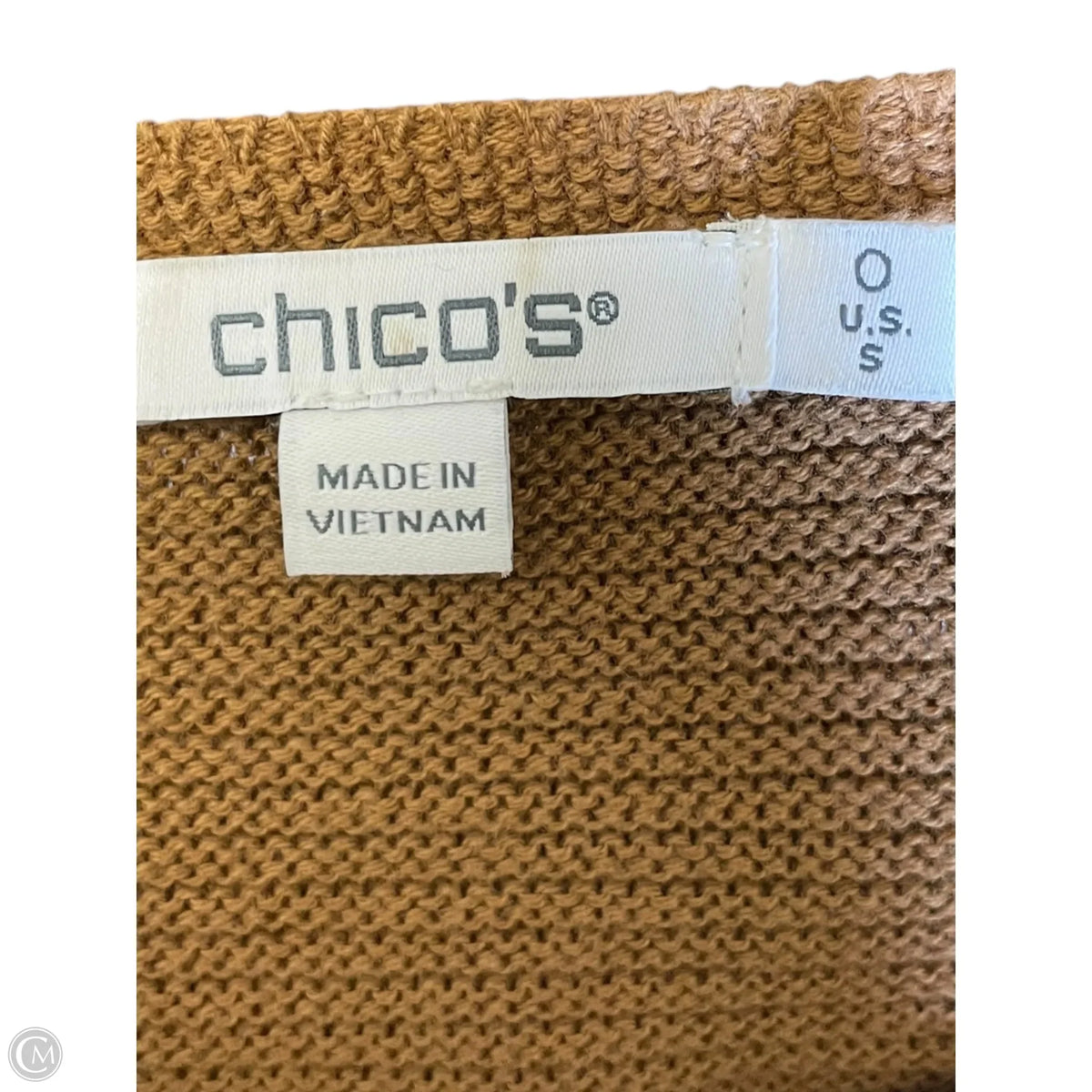 Top Short Sleeve By Chicos In Brown, Size: S
