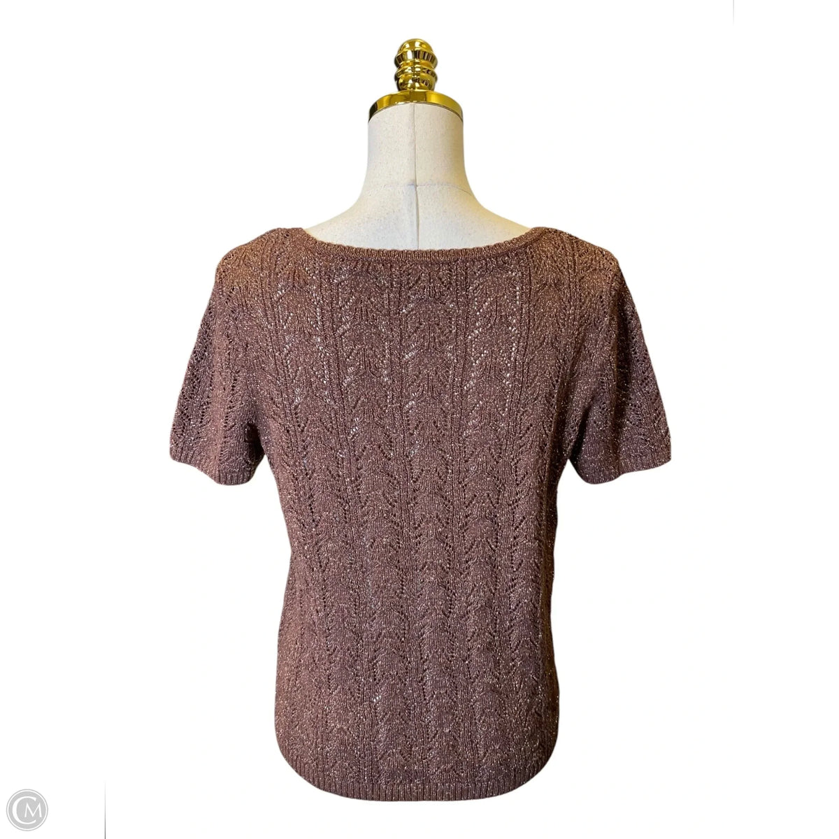 Top Short Sleeve By Chicos In Brown, Size: S