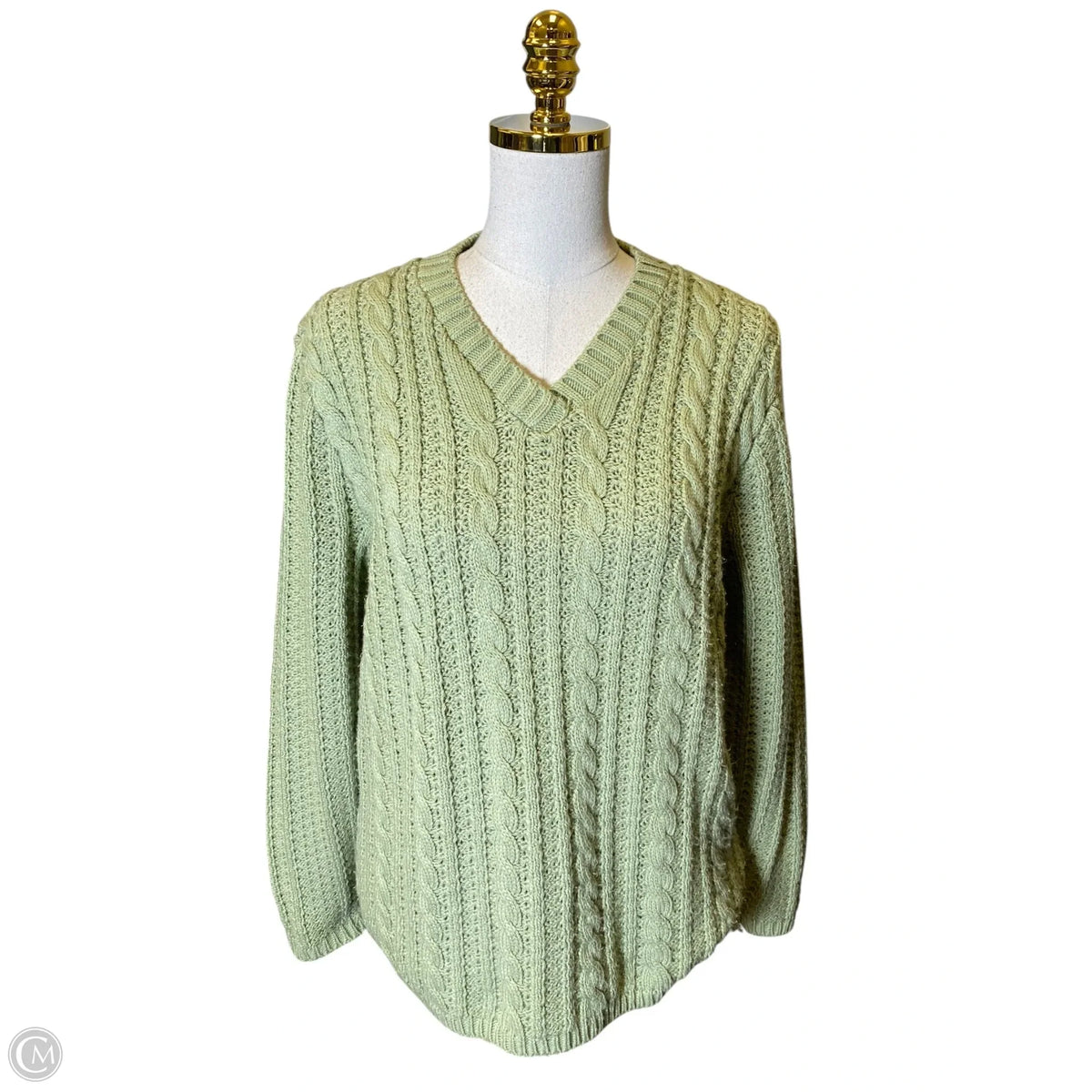 Sweater By Classic Elements In Green, Size: L