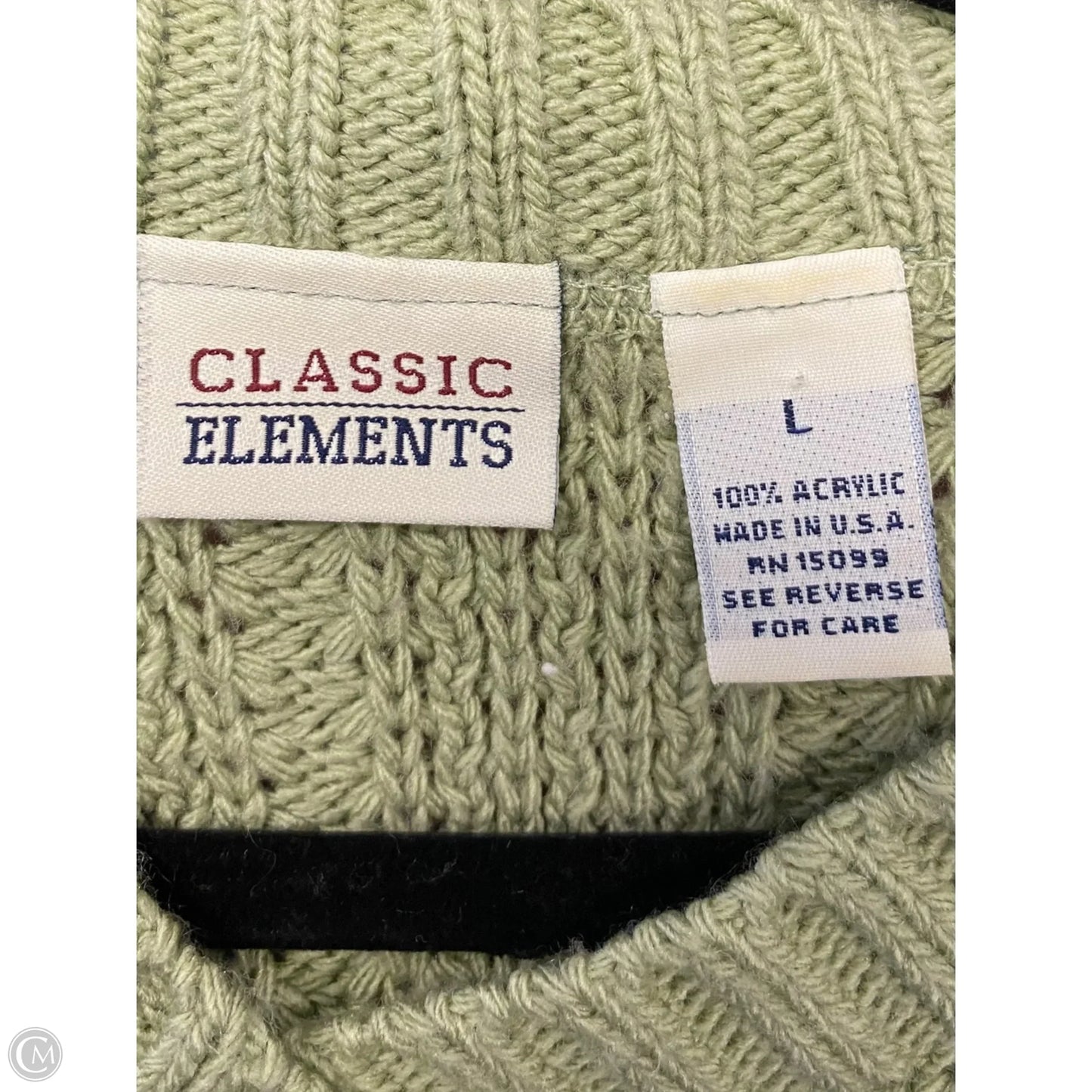 Sweater By Classic Elements In Green, Size: L