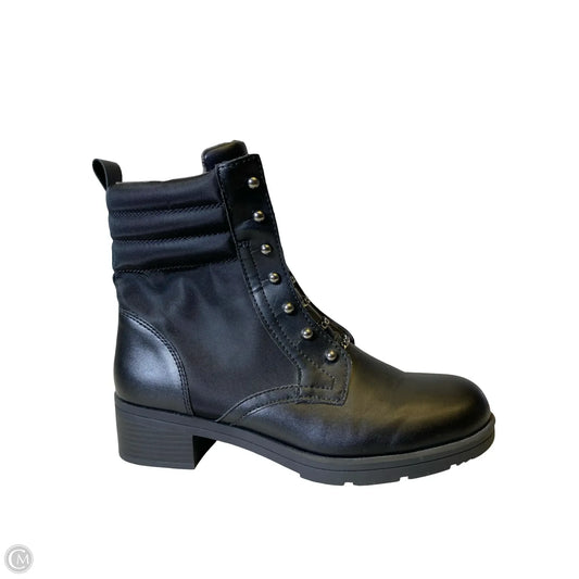 Boots Leather By Adrienne Vittadini In Black, Size: 9.5