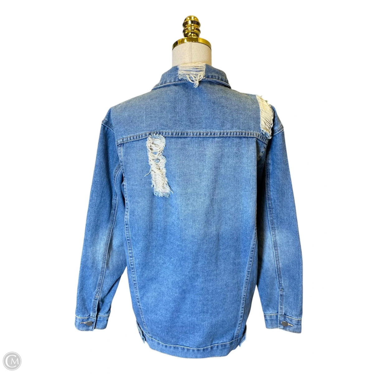 Jacket Denim By Clothes Mentor In Blue Denim, Size: M