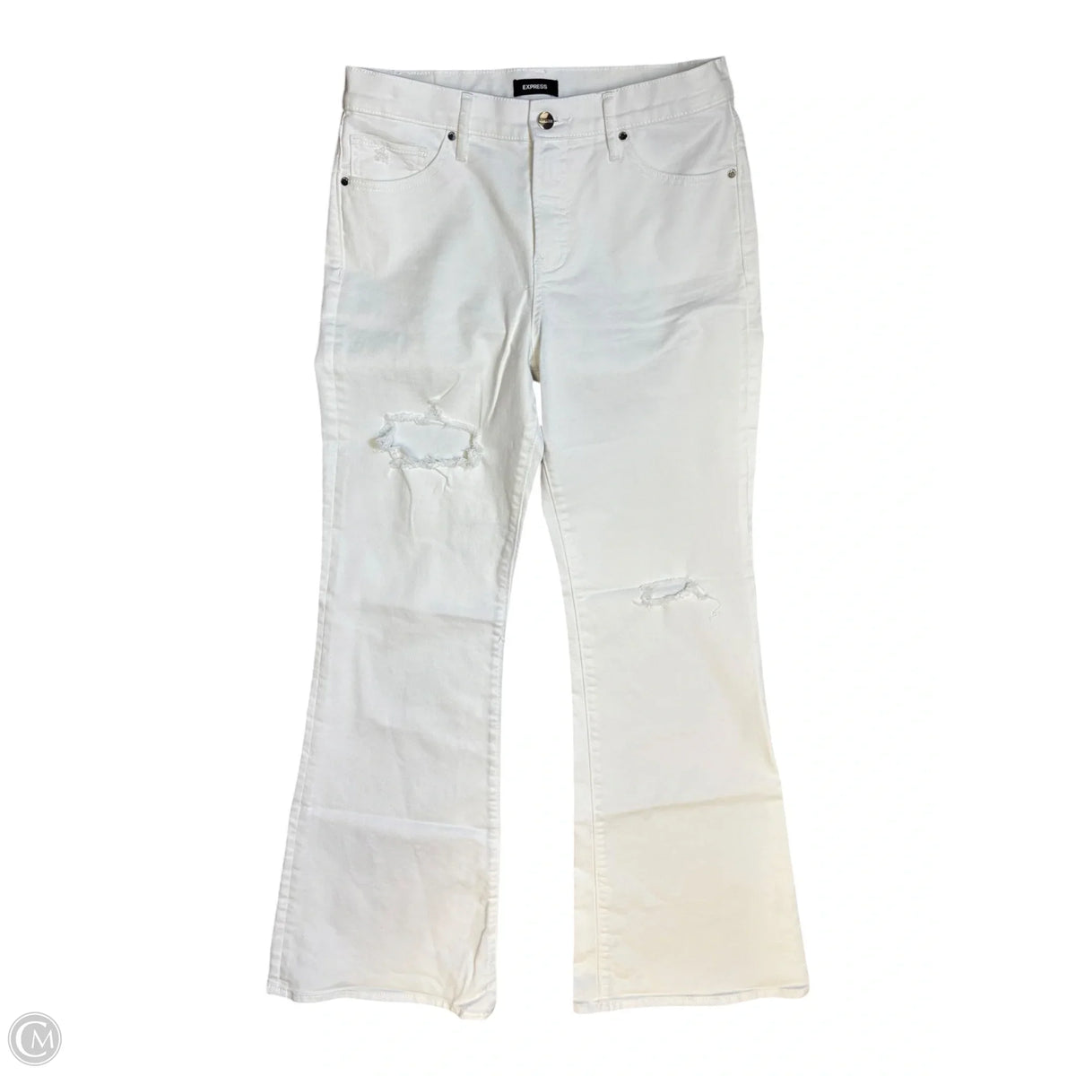 Jeans Flared By Express In White, Size: 8