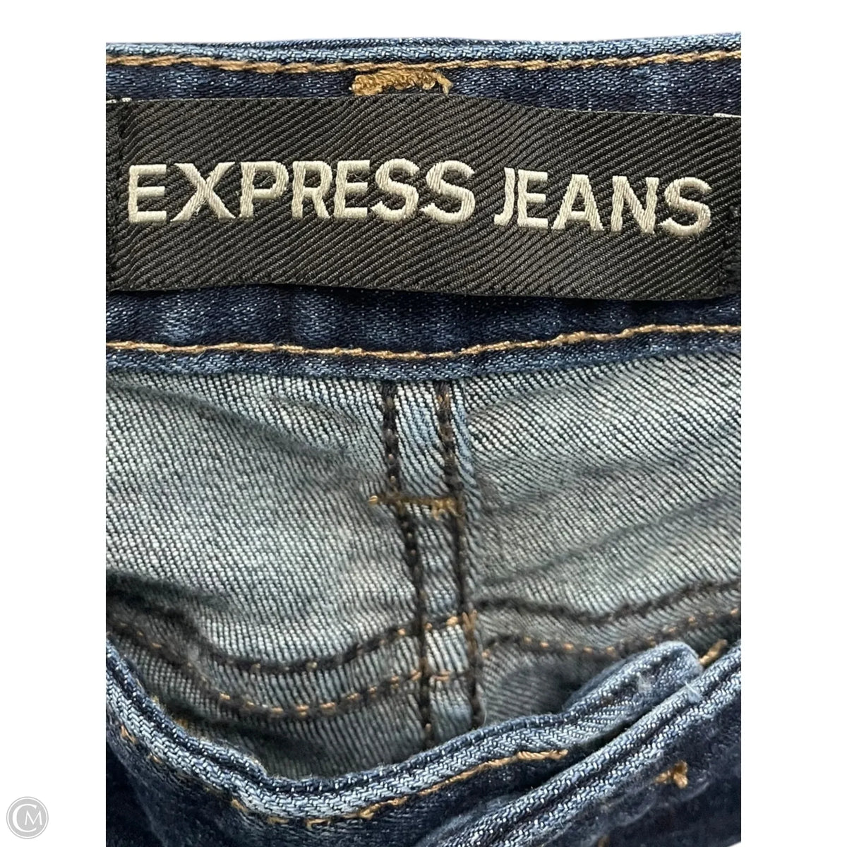 Jeans Flared By Express In Blue Denim, Size: 4