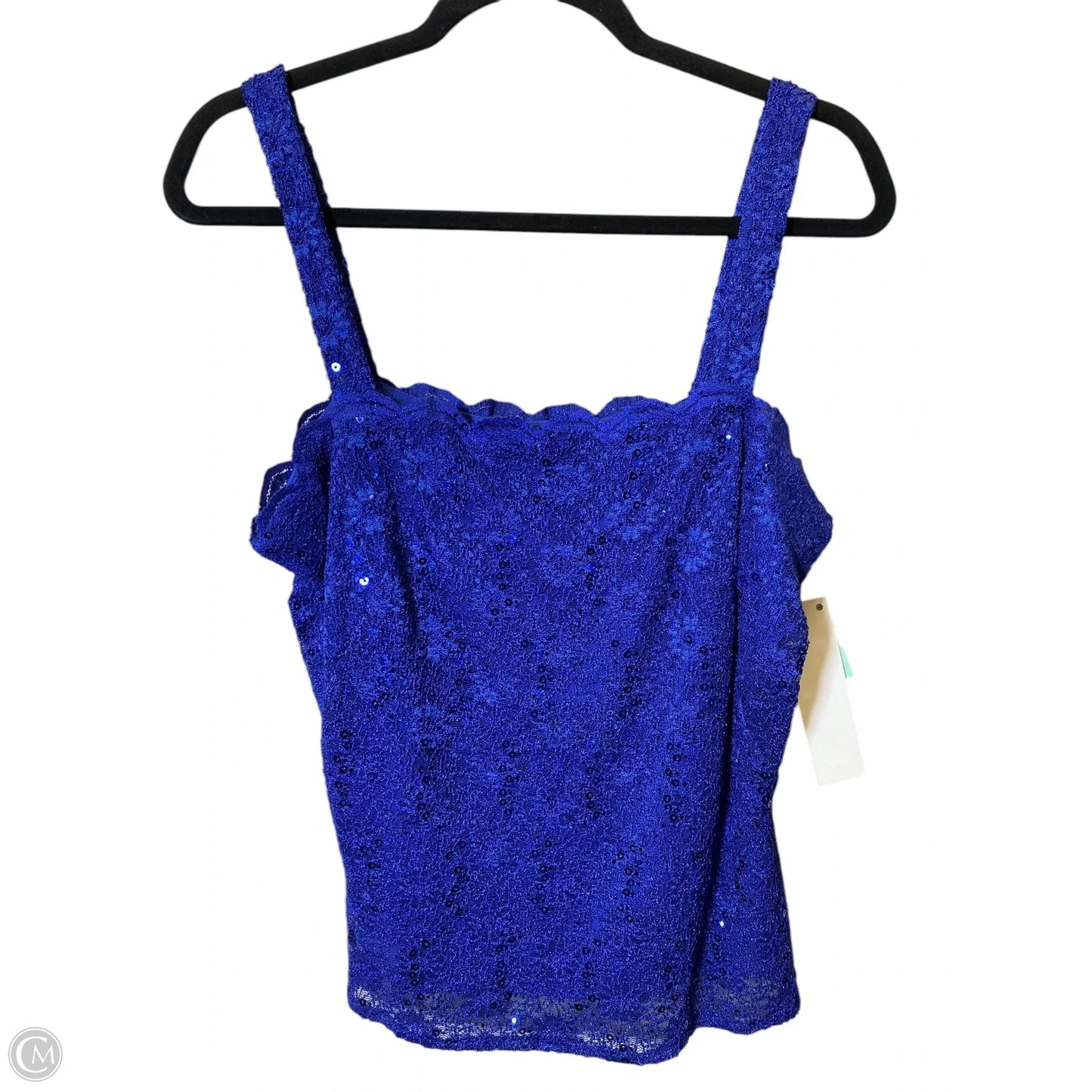 Top Sleeveless By Alex Evenings In Blue, Size: L