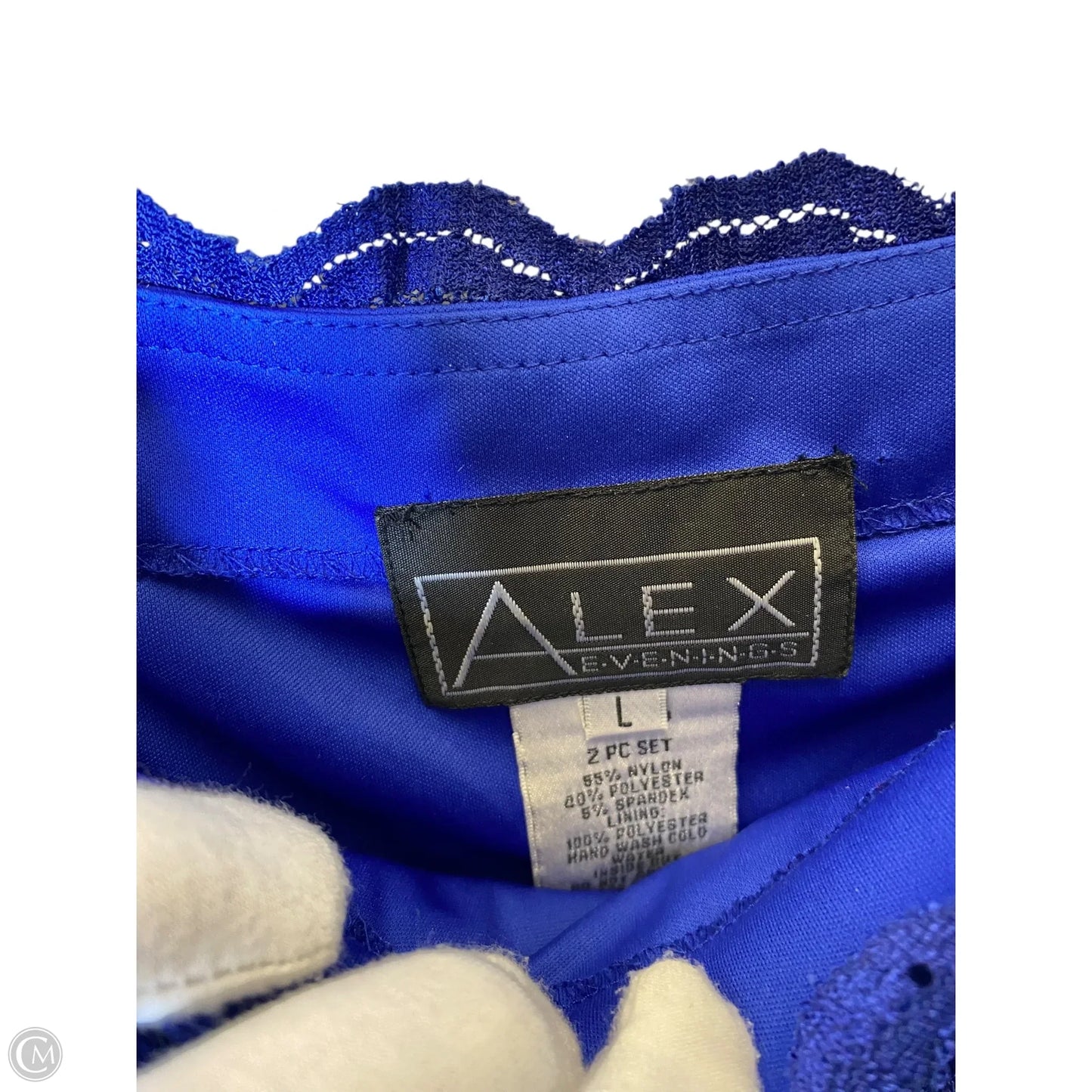 Top Sleeveless By Alex Evenings In Blue, Size: L