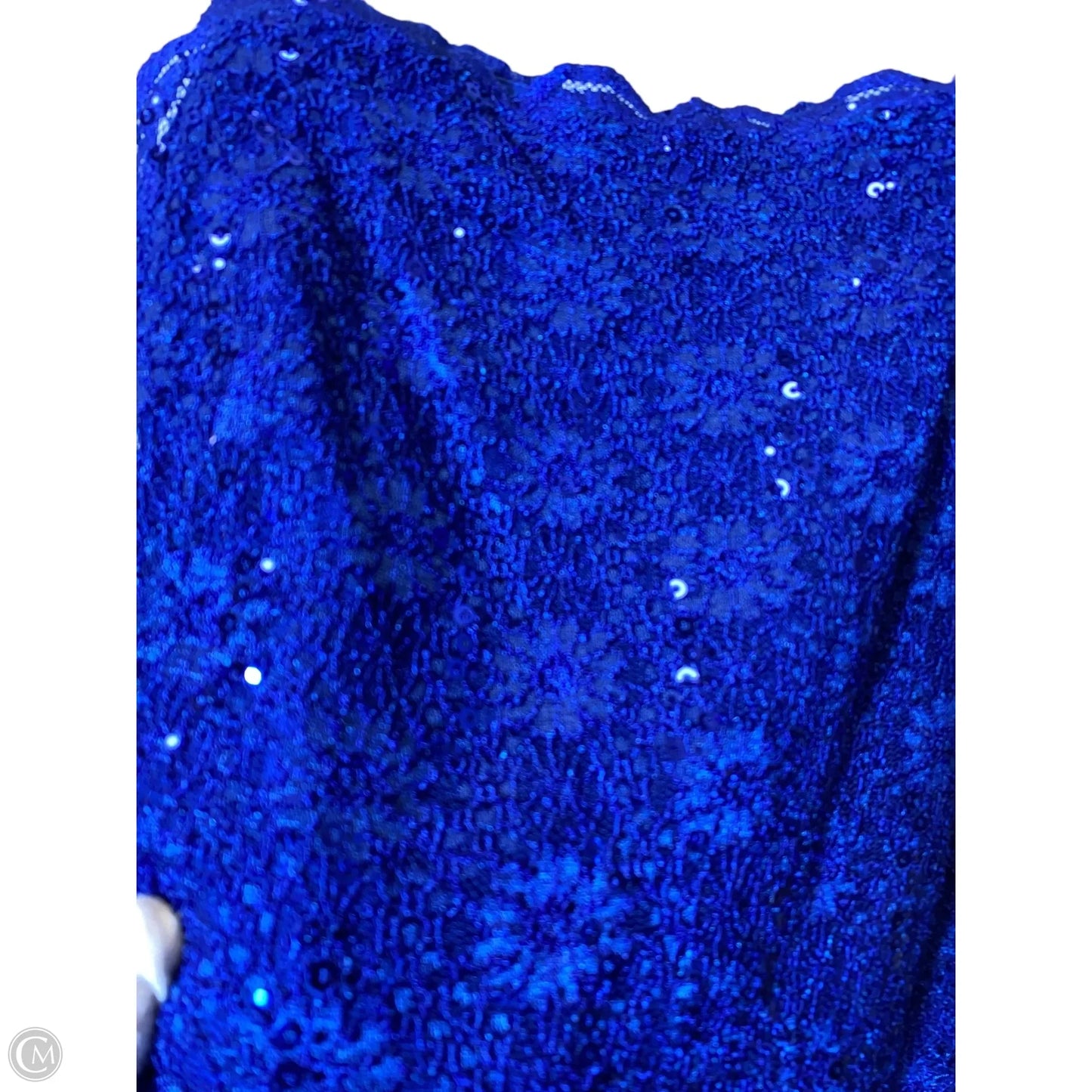 Top Sleeveless By Alex Evenings In Blue, Size: L