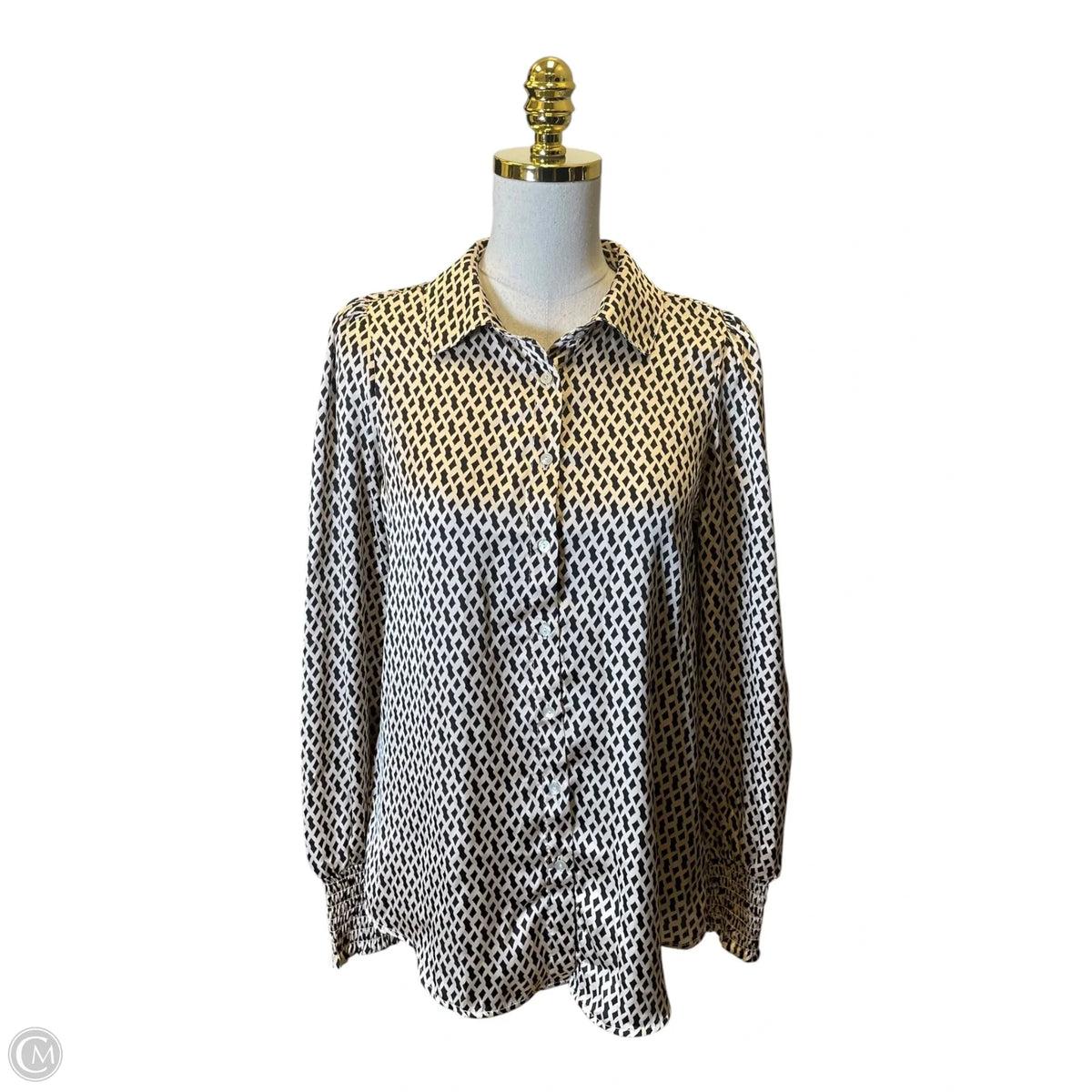 Top Long Sleeve By Haven In Black & Tan, Size: M