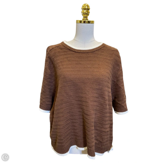 Sweater By Abercrombie And Fitch In Brown & White, Size: Xl
