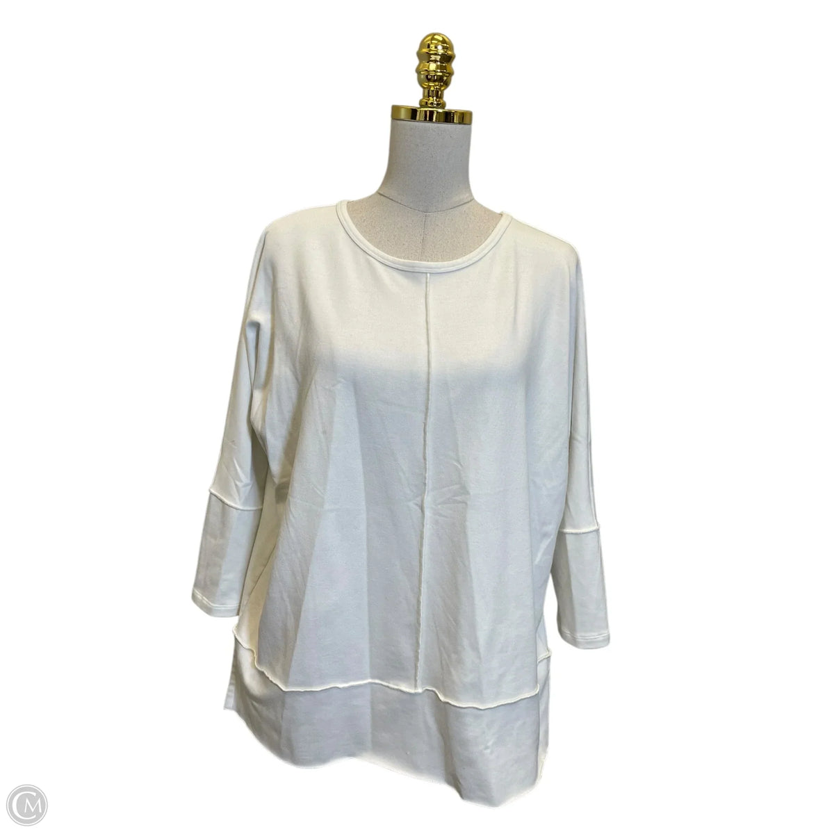 Top 3/4 Sleeve By Spanx In White, Size: S