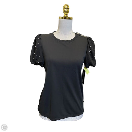 Top Short Sleeve Designer By Karl Lagerfeld In Black, Size: Xs