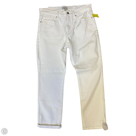 Jeans Straight By Banana Republic In White, Size: 10