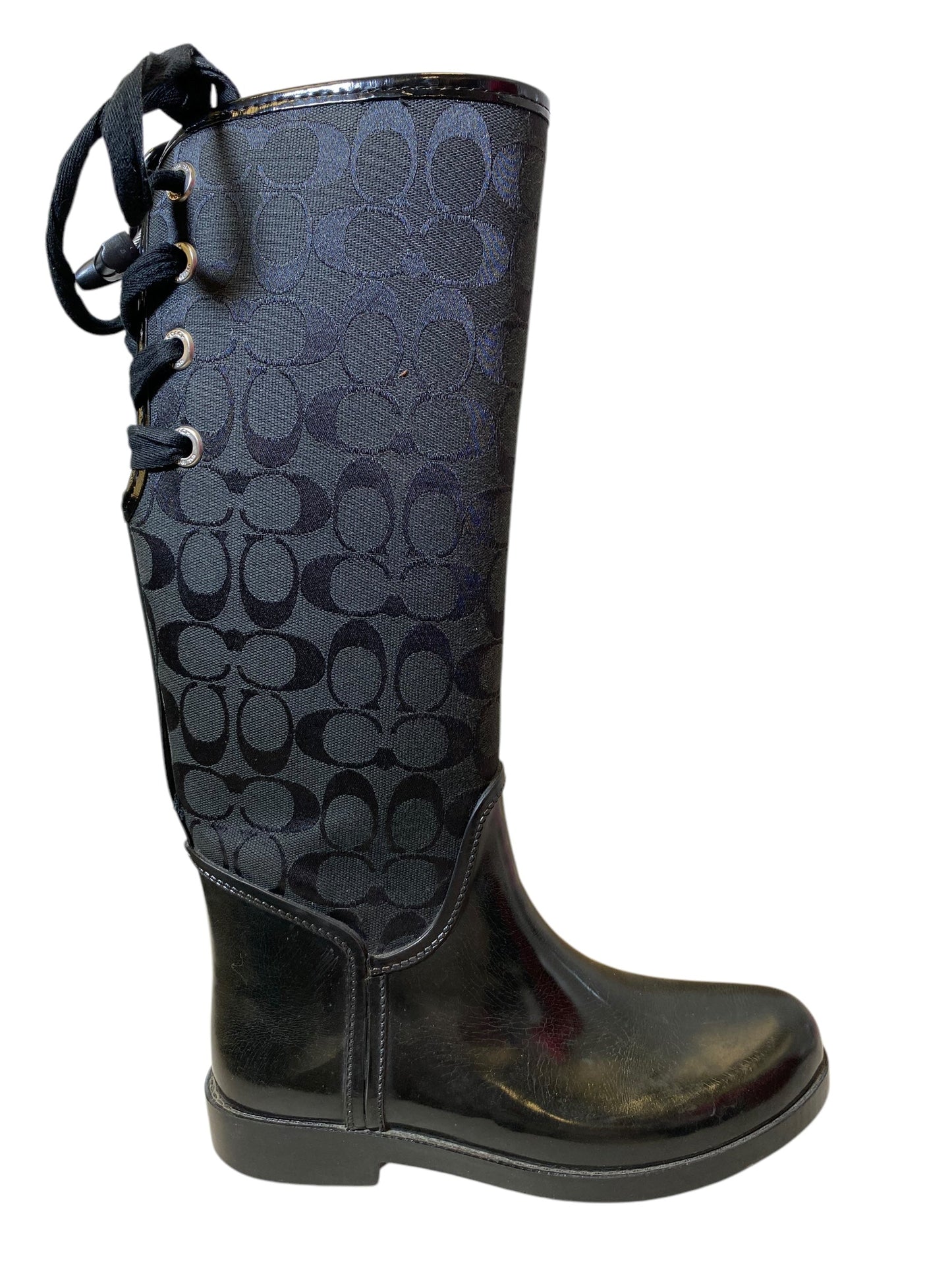 Boots Designer By Coach In Black, Size: 8