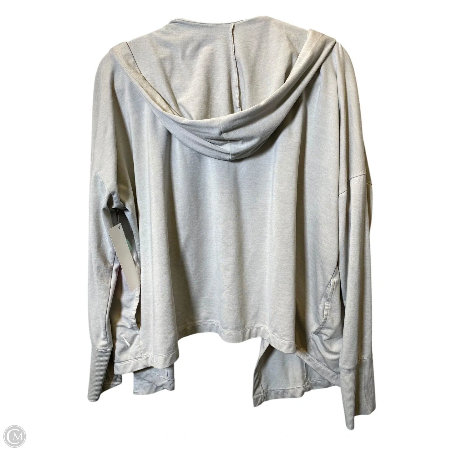 Athletic Top Long Sleeve Hoodie By Nike In Grey, Size: L