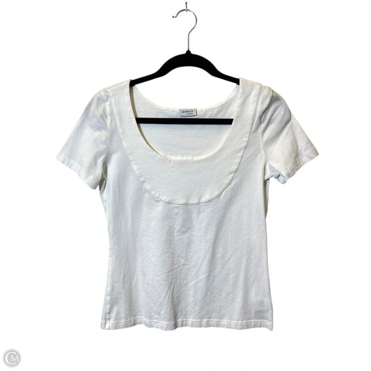 Top Short Sleeve By Akris In White, Size: S