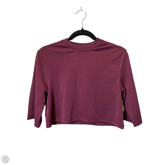 Top 3/4 Sleeve By Clothes Mentor In Maroon, Size: M