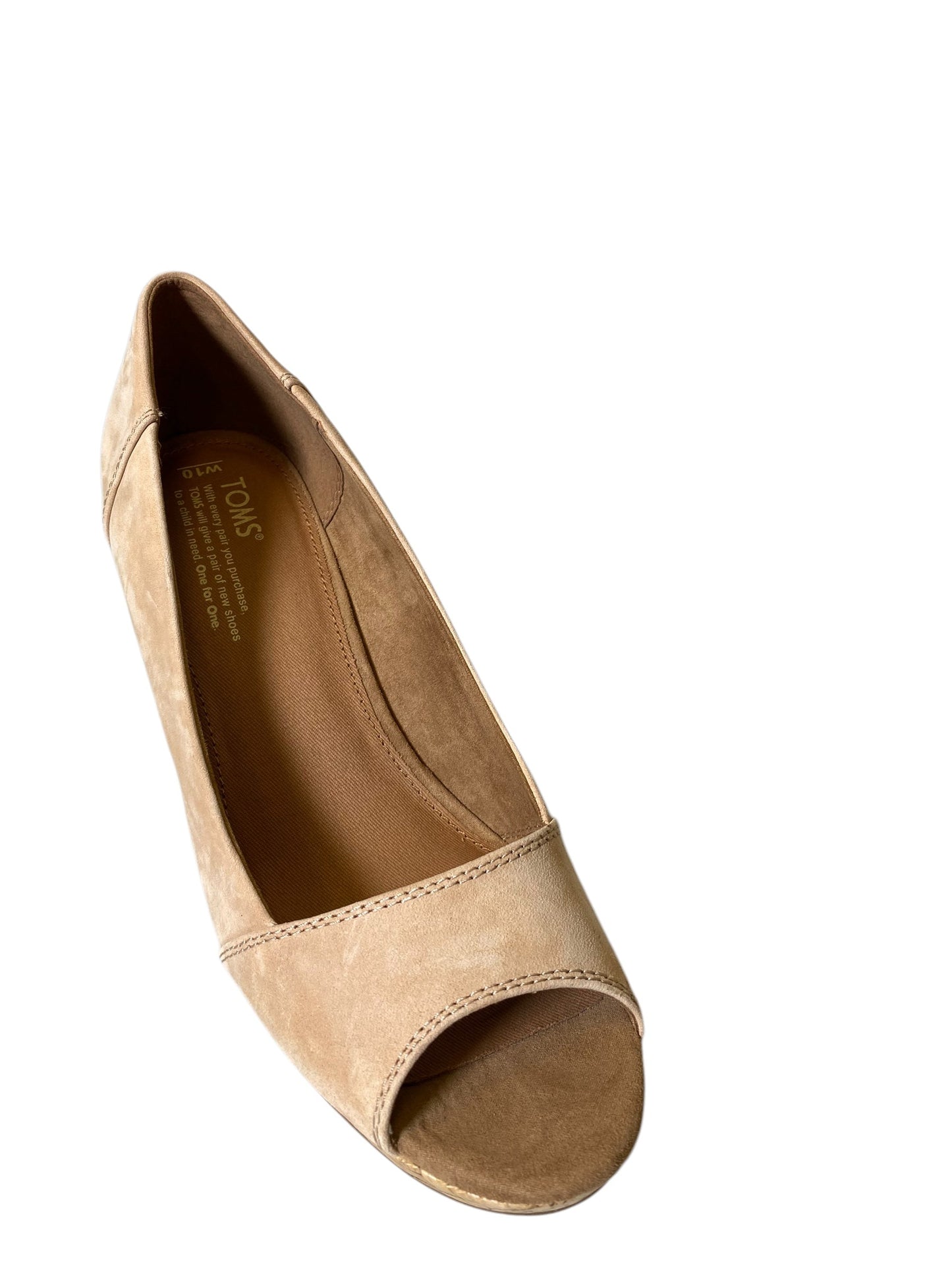 Boots Ankle Flats By Toms In Beige, Size: 10