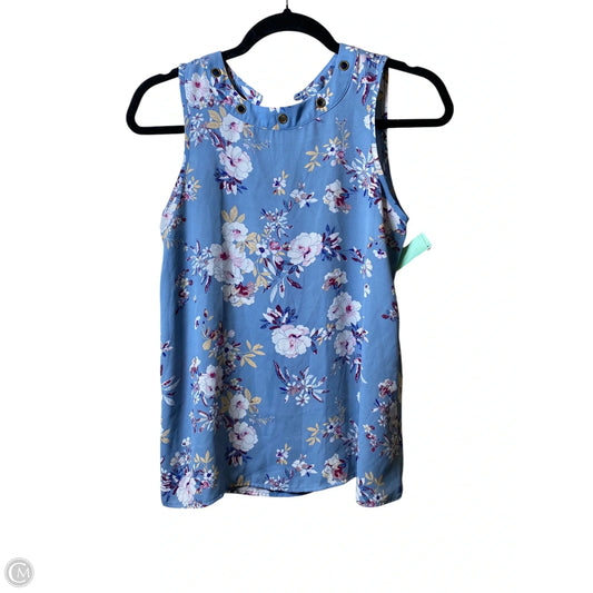 Top Sleeveless By Pink Rose In Floral Print, Size: S