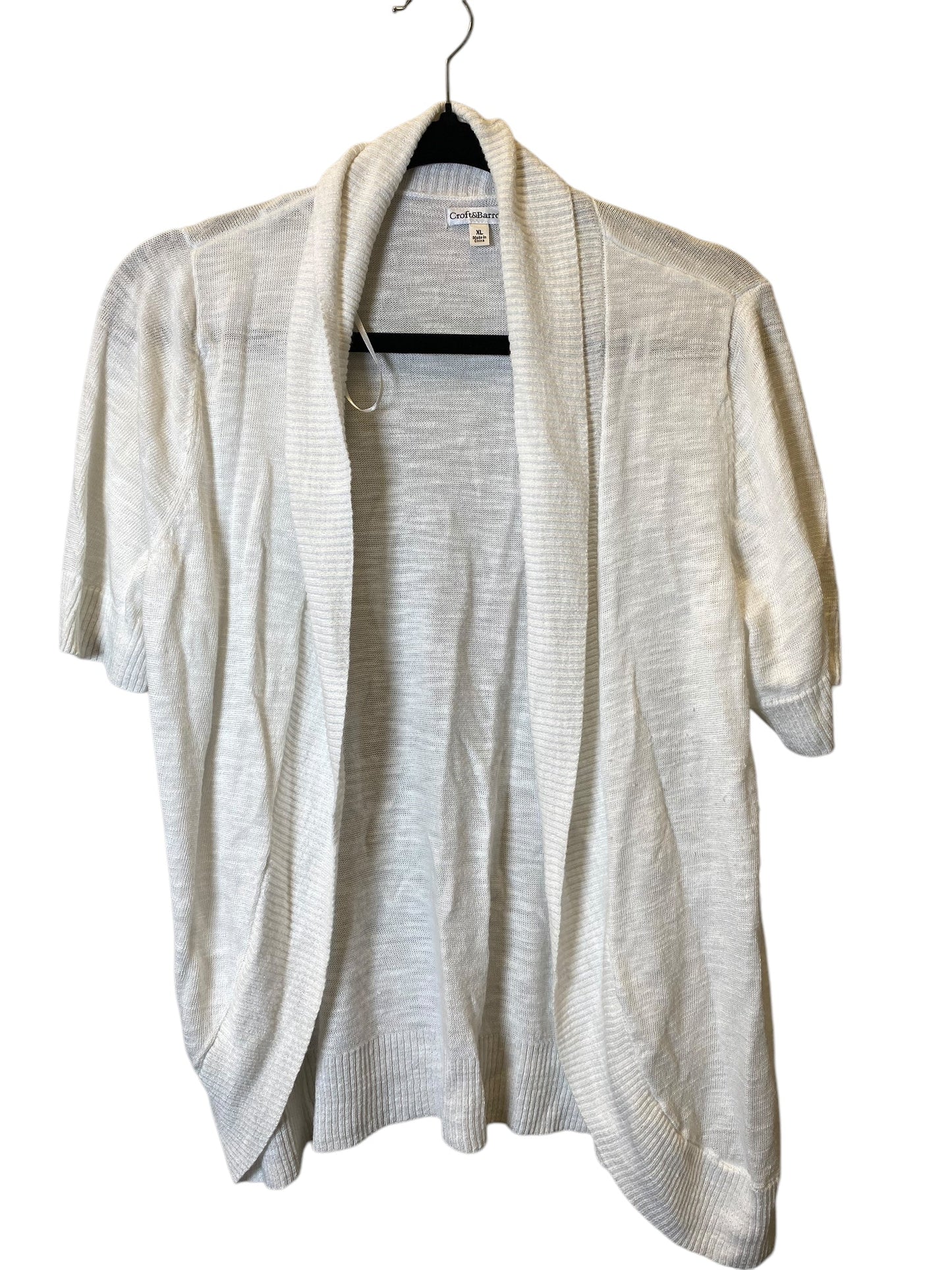 Cardigan By Croft And Barrow In White, Size: Xl