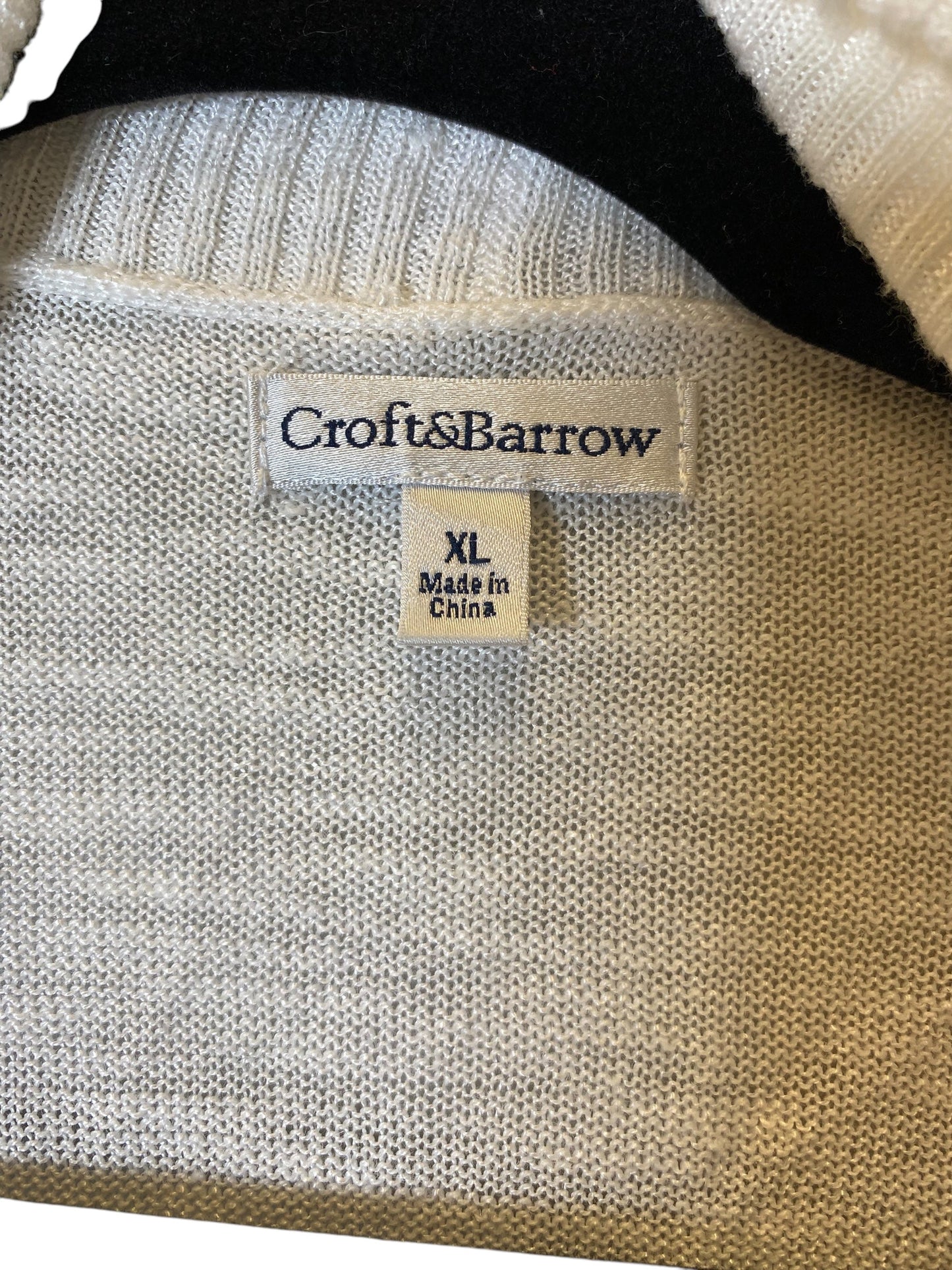 Cardigan By Croft And Barrow In White, Size: Xl