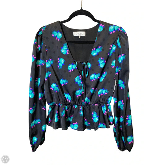 Top Long Sleeve By Wayf In Floral Print, Size: M