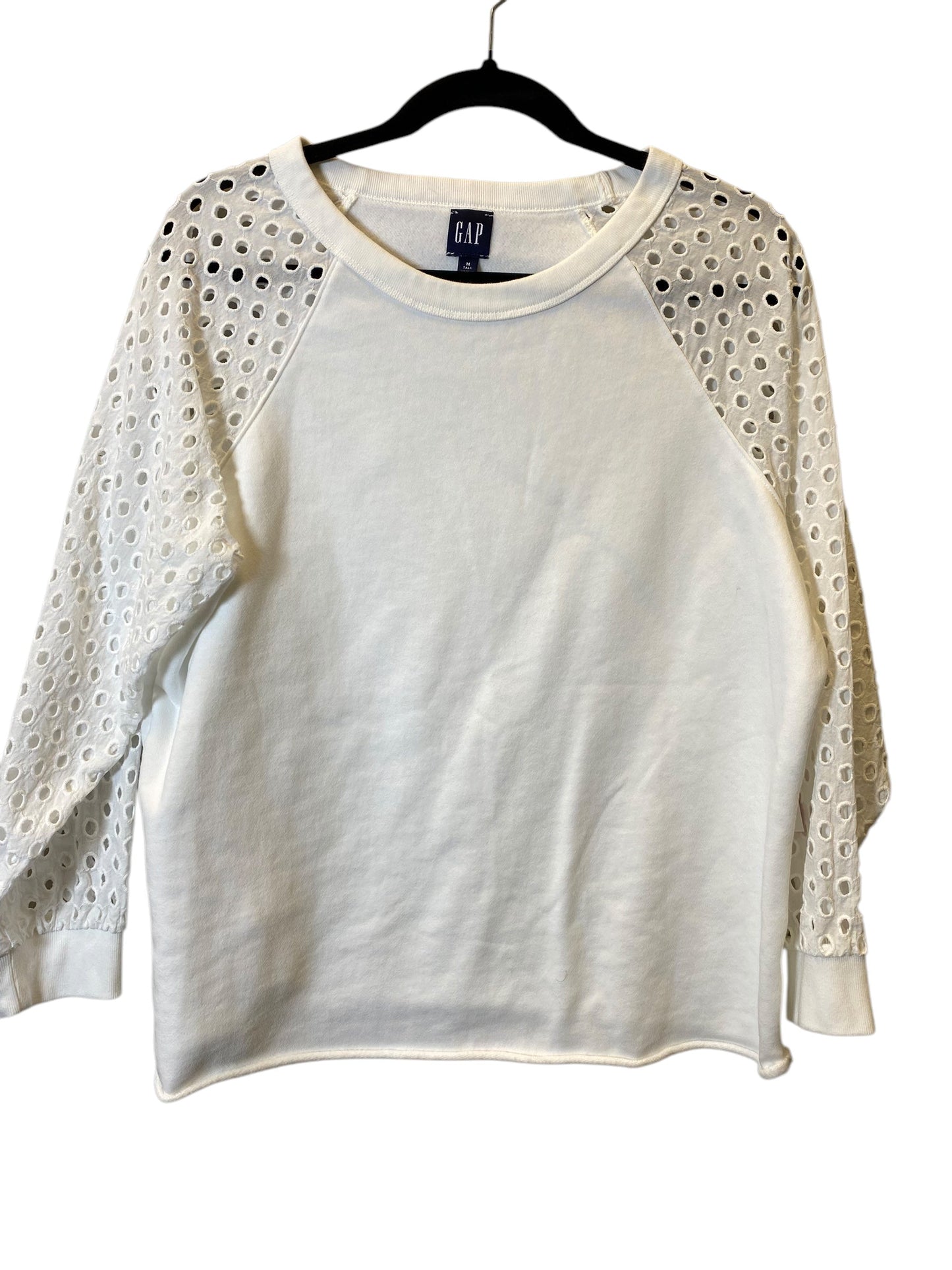 Sweatshirt Crewneck By Gap In White, Size: M