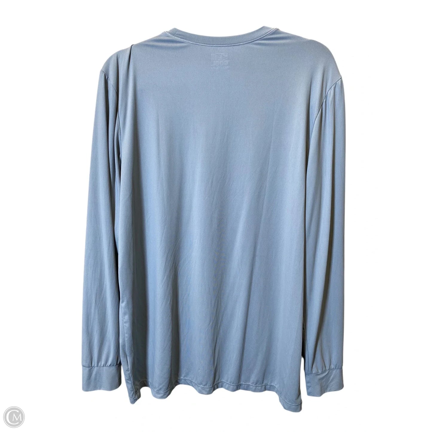Athletic Top Long Sleeve Collar By 32 Degrees In Grey, Size: L