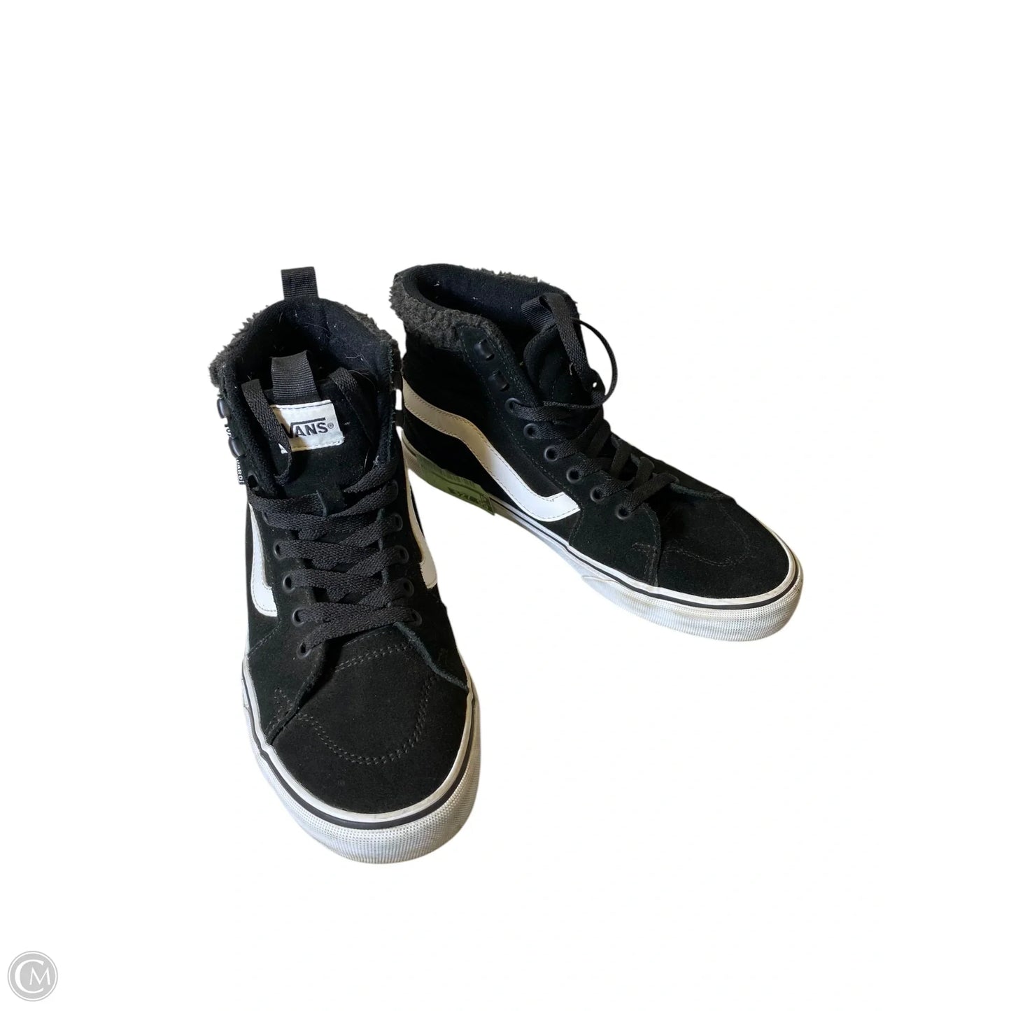 Shoes Flats By Vans In Black & White, Size: 9