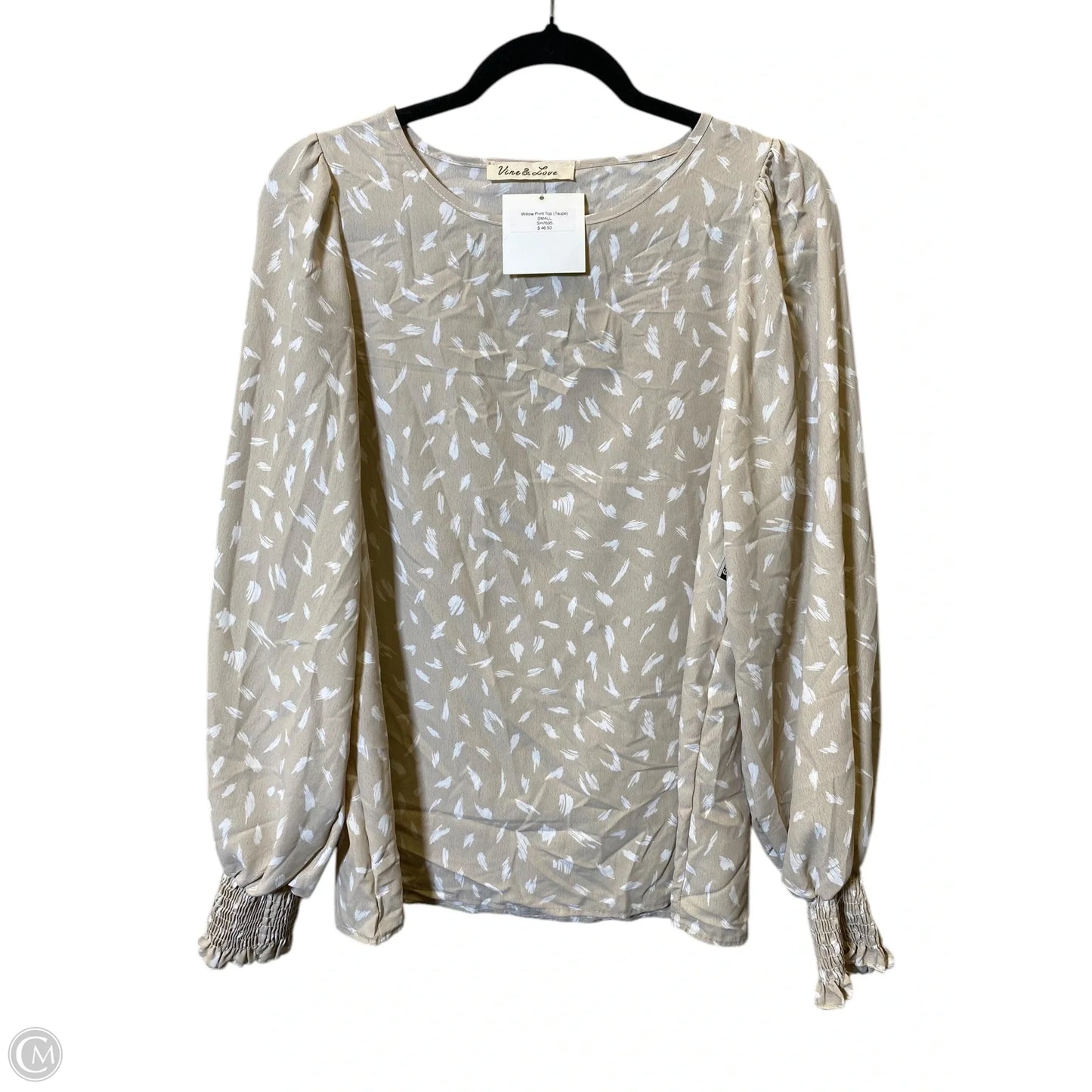 Top Long Sleeve By Clothes Mentor In Beige, Size: S